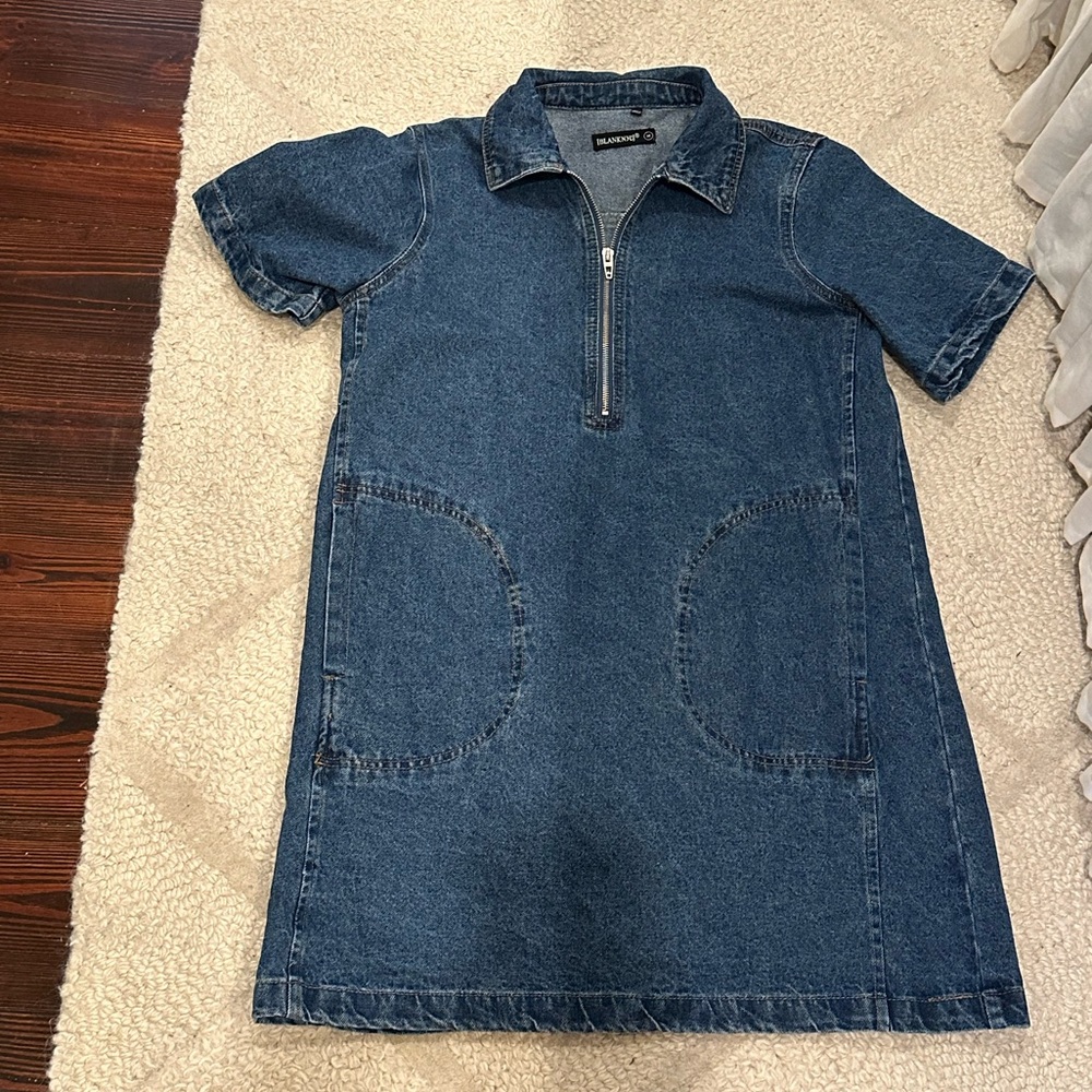 Blank NYC Blue Denim Zip-Up Jacket